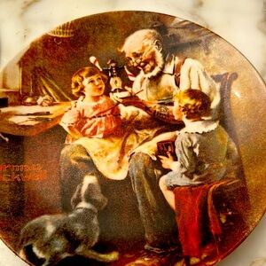 Christmas Toy Maker Norman Rockwell Decorative Plate